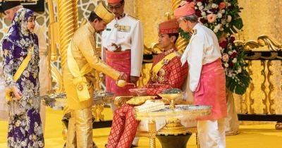 Невеста и жених в красном: принц Брунея Абдул Матин показал первые фото со свадьбы