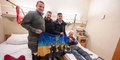 Зеленский и Сунак посетили украинских военных в больнице