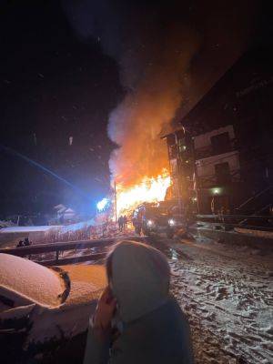Буковель - фото и видео пожара на курорте