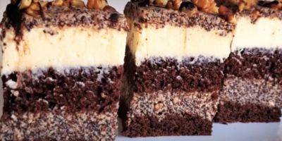 «Касабланка». Рецепт нежного торта с маково-творожным кремом и шоколадом
