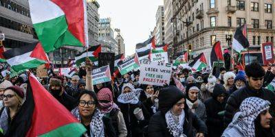 Война в Газе. В США тысячи людей вышли на пропалестинскую акцию