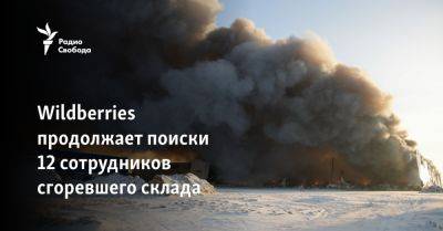 Wildberries продолжает поиски 12 сотрудников сгоревшего склада - svoboda.org - Санкт-Петербург - Шушары - Wildberries