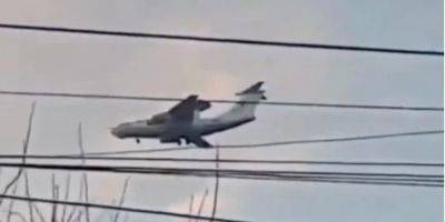 Силы обороны показали видео последнего полета уничтоженного российского самолета А-50