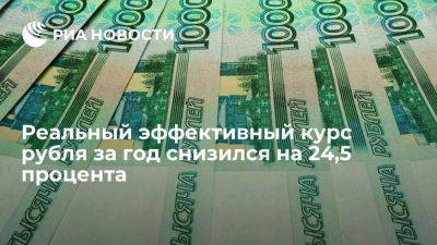 ЦБ: реальный эффективный курс рубля в 2023 году снизился на 24,5 процента