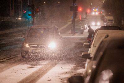 Из-за плохих погодных условий в Вильнюсе больше аварий, чем обычно