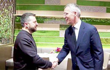 Зеленский встретился в Давосе с генеральным секретарем НАТО