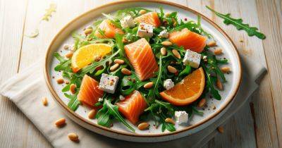 Салат с руколой, семгой, фетой и апельсином: рецепт полезного и витаминного блюда
