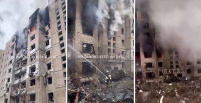Удары по Киеву – разрушенный дом в Киеве показали на фото и видео