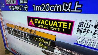 Япония - Япония: предупреждение о цунами после сильных землетрясений - ru.euronews.com - Япония