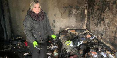 Все обгорело. В Киеве мать и две ее дочери остались без жилья из-за ракетной атаки РФ