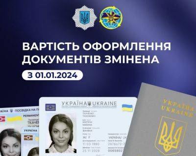 В Украине выросла цена ID паспорта и других документов