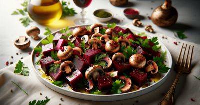 Салат со свеклой и жареными грибами: просто и вкусно