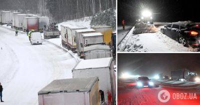 Снегопад в Швеции – 1000 автомобилей заблокированы на трассе E22 в Швеции – зима 2024 | OBOZ.UA