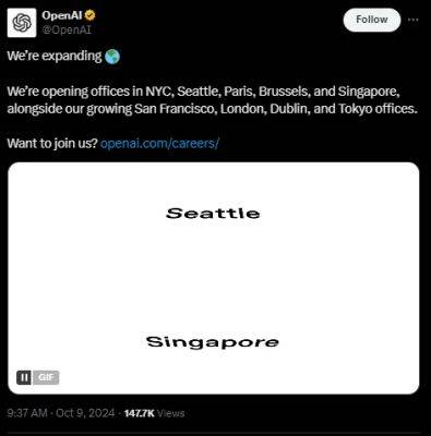 OpenAI продвигается по всему миру и ищет инженеров для разработки ИИ