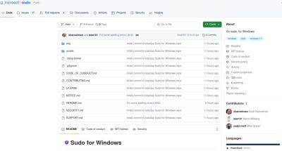 Microsoft официально представила новую функцию «Sudo для Windows» и выложила проект утилиты sudo на GitHub