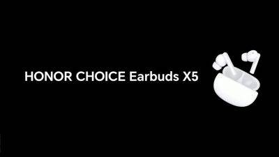 Honor представила Choice Earbuds X5 с ANC, Bluetooth 5.3, игровым режимом и автономностью до 35 часов за $25