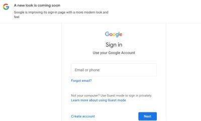 Google представит новый дизайн для страницы входа на свои сервисы