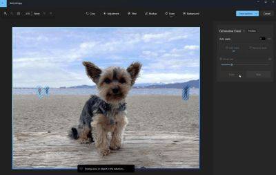 Microsoft добавляет в приложение Windows Photos генеративный инструмент стирания объектов на основе ИИ - gagadget.com - Microsoft