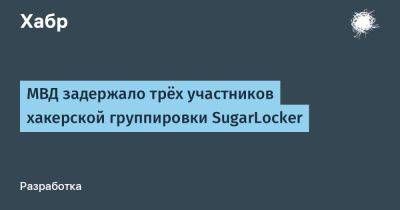 МВД задержало трёх участников хакерской группировки SugarLocker - habr.com - Россия