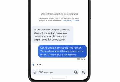 Google интегрировала чат-бота Gemini в приложение Messages и добавила генерацию текстовых резюме на основе ИИ в Android Auto