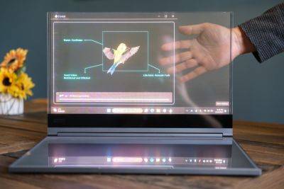 Lenovo показала прототип ноутбука с прозрачным дисплеем