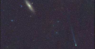 Уникальные кадры. Комета Дьявола пролетела мимо галактики Андромеды на пути к Земле (видео)