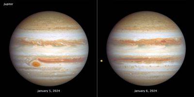 Газовые потоки и шторм размером с Землю: Hubble показал сезон ураганов на Юпитере