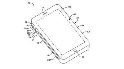 Apple получила патент на iPhone с размещённым на гранях смартфона сенсорным экраном