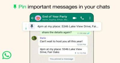 WhatsApp выпускает обновление: Теперь можно закреплять до трех важных сообщений в чатах