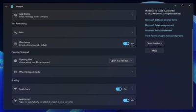 В «Блокноте» в Windows 11 появится опция корректуры текста