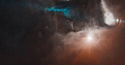 Новорожденная звезда заявила о себе ярким световым шоу: это увидел телескоп Хаббл (фото)