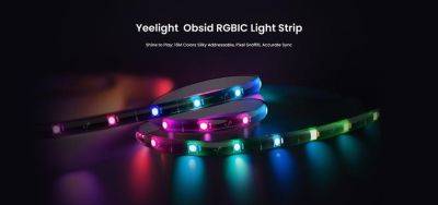 Yeelight анонсировала светодиодную ленту Obsid RGBIC Light Strip, которая может синхронизироваться с музыкой и играми