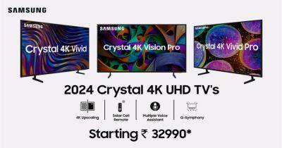 Samsung запускает в Индии линейку телевизоров Crystal 4K на 2024 год
