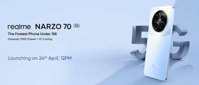 Официально: realme Narzo 70 5G с чипом MediaTek Dimensity 7050 дебютирует 24 апреля - gagadget.com - Индия
