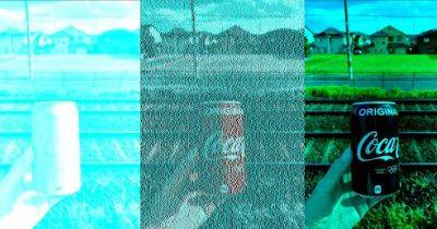 В соцсетях распространяют фото банки Coca-Cola, которая выглядит красной, хотя состоит только из черных и голубых пикселей, как это работает?