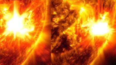 На Солнце произошла крупнейшая вспышка, которую породило гигантское пятно
