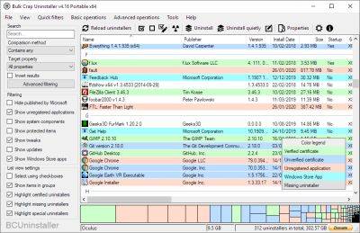 Релиз Bulk Crap Uninstaller 5.8 — бесплатного открытого деинсталятора приложений для Windows