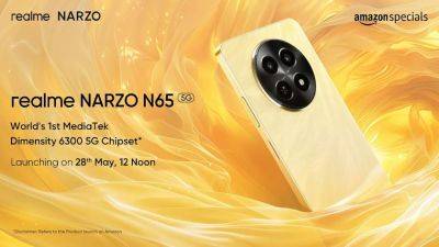 realme 28 мая представит бюджетный смартфон Narzo N65 5G с процессором MediaTek Dimensity 6300 на борту