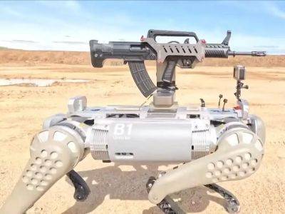 Китай презентовал робота-собаку с пулеметом на спине
