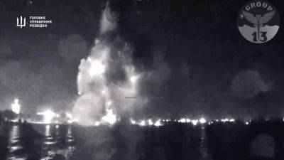 Главное управление разведки Украины показало как с помощью морских дронов Magura V5 уничтожили два российских катера КС-701 «Тунец» (видео)