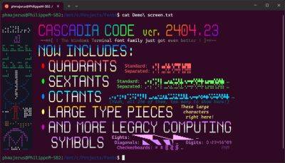 Microsoft обновила открытые шрифты Cascadia Code для эмуляторов терминалов и редакторов кода и выпустила Nerd Font