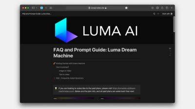 Разработчики Luma AI выпустили официальное руководство по составлению запросов для Dream Machine