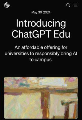 OpenAi Анонсировали новый ChatGPT Edu, созданный специально для учебы