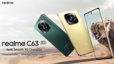 realme C63 5G: дисплей на 120 Гц, чип MediaTek Dimensity 6300, защита IP54 и батарея на 5000 мАч за $119